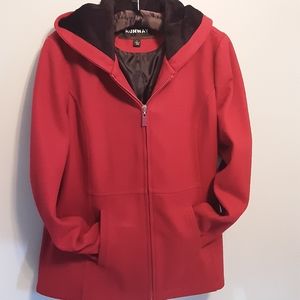 RUNWAY RED ZIPPERED JACKET L